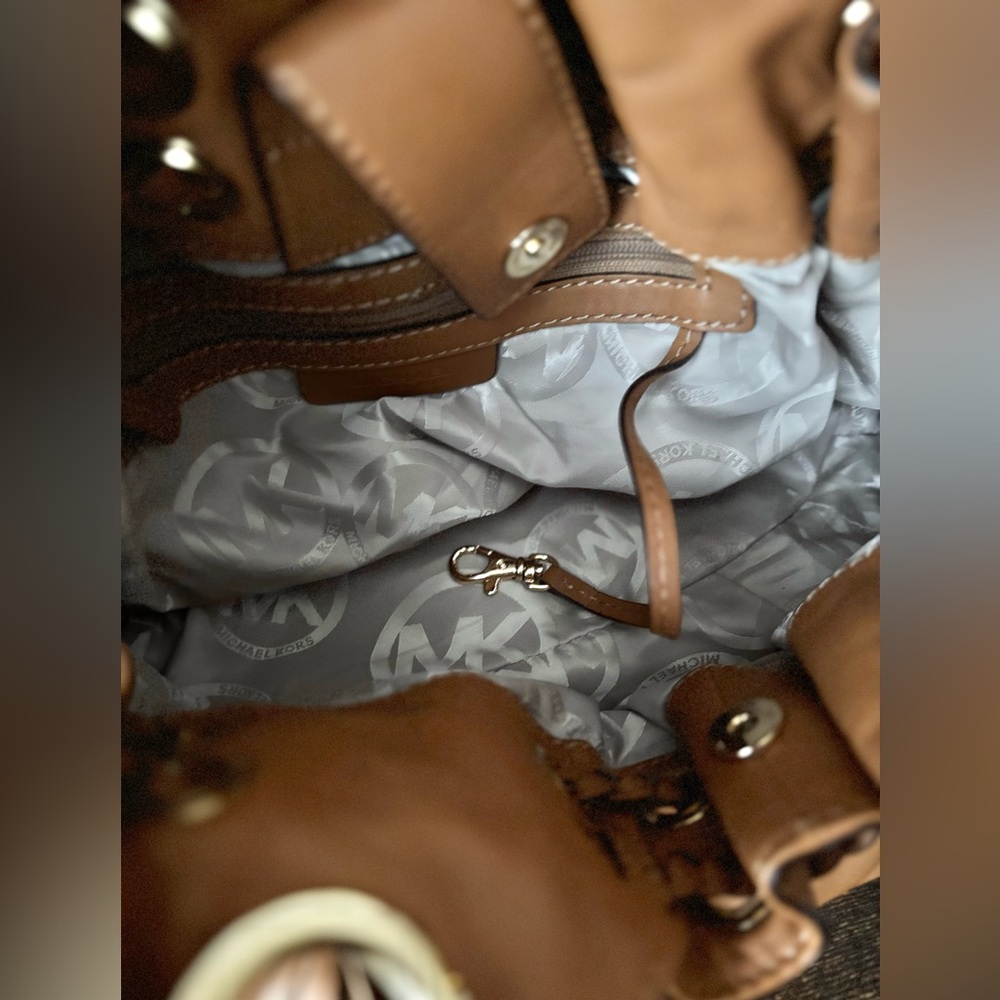 Michael Kors Braided Astor Grommet Satchel EUC - Picture 10 of 14